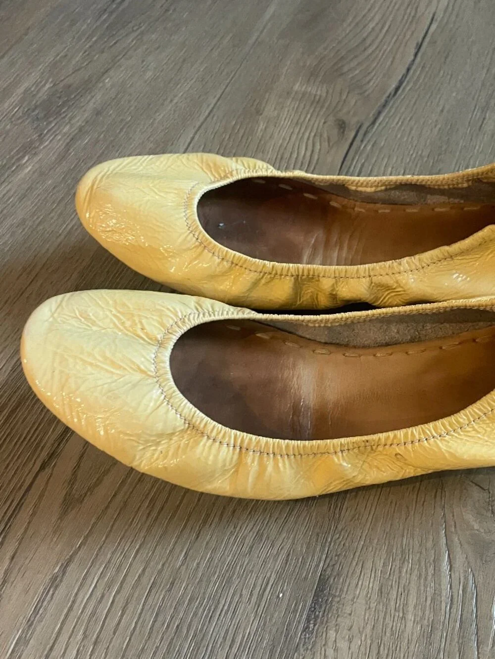 Tieks by Gavrieli women's Ballet Flats size 9 shoes Mustard Yellow Casual!